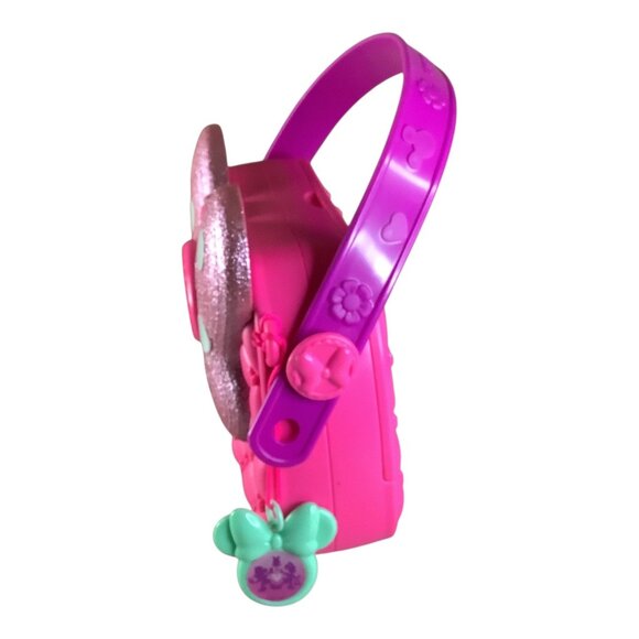 Minnie Mouse Hot Pink‎ Purse with Glitter Bow Plastic Disney Girls Pocketbook - Picture 5 of 14